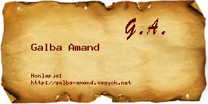 Galba Amand névjegykártya